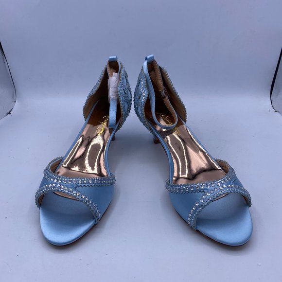 Shoes - XYD Pumps with Rhinestones Ankle Strap Peep Toe Elegant Ladies Heels